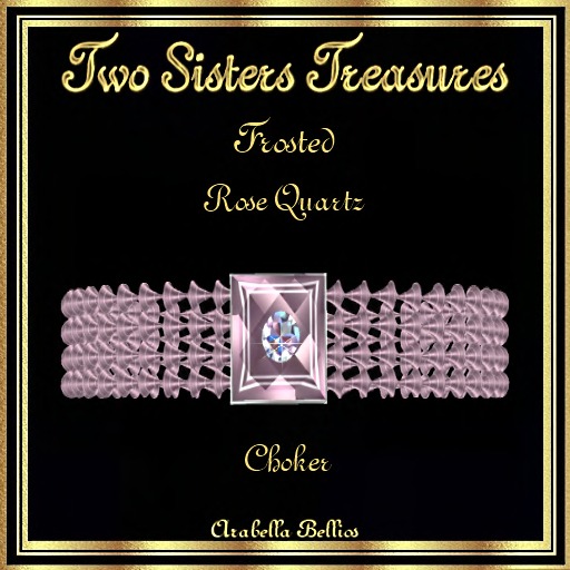 TST - FROSTED ROSE QUARTZ CHOKER SILVER