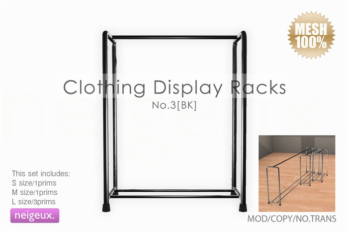 :neigeux: Clothing Display Racks No.3[BK]