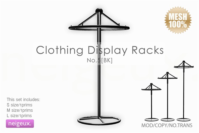:neigeux: Clothing Display Racks No.5[BK]