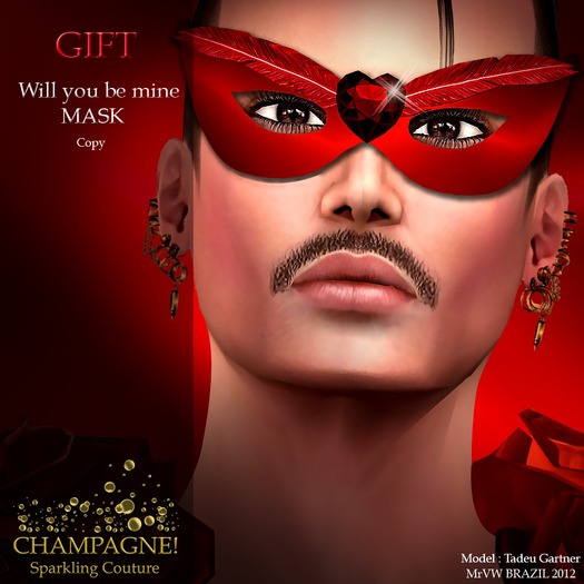 (C)Will you be mine MASK-GIFT By CHAMPAGNE!sparkling couture