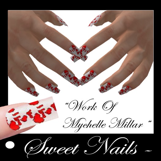 Long Nails 07 colored Romantic Collection