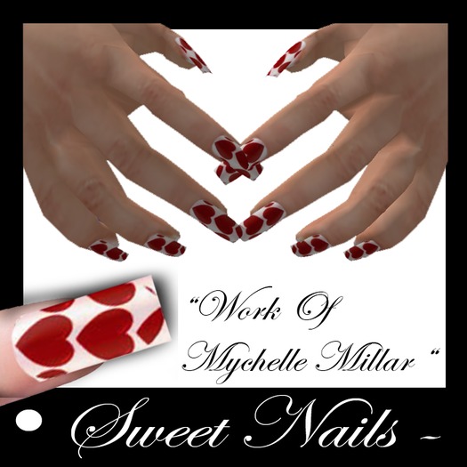 Long Nails 08 colored Romantic Collection