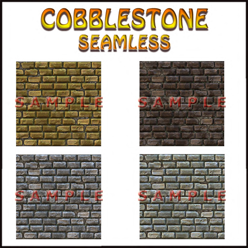 Cobblestone seamless 4 textures