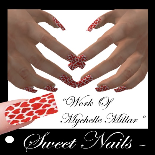 Long Nails 09 colored Romantic Collection