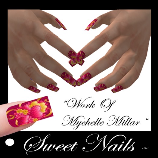 Long Nails 11 colored Romantic Collection