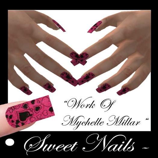 Long Nails 16 colored Romantic Collection