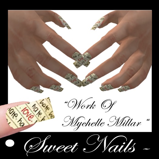 Long Nails 18 colored Romantic Collection