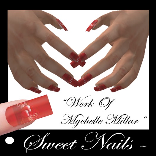 Long Nails 20 colored Romantic Collection