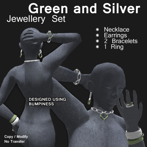 Green and Silver - Jewellery Set