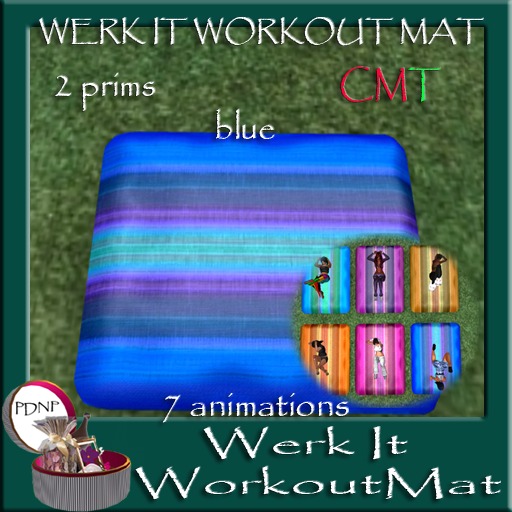 PDN: WERK IT WORK OUT MAT BLUE