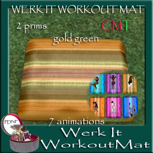PDN: WERK IT WORK OUT MAT BLUE