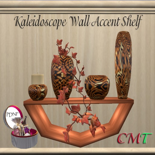 PDN: WALL ACCENT SHELF (BOXED) KALEIDOSCOPE