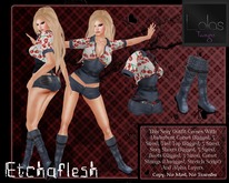 [Etchaflesh] Cherry Pie Corset Outfit With Tango Appliers!
