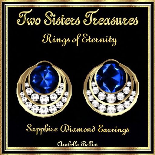 TST - RINGS OF ETERNITY SAPPHIRE DIAMOND EARRINGS YG