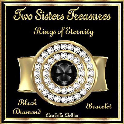 TST - RINGS OF ETERNITY BLACK DIAMOND BRACELET YG