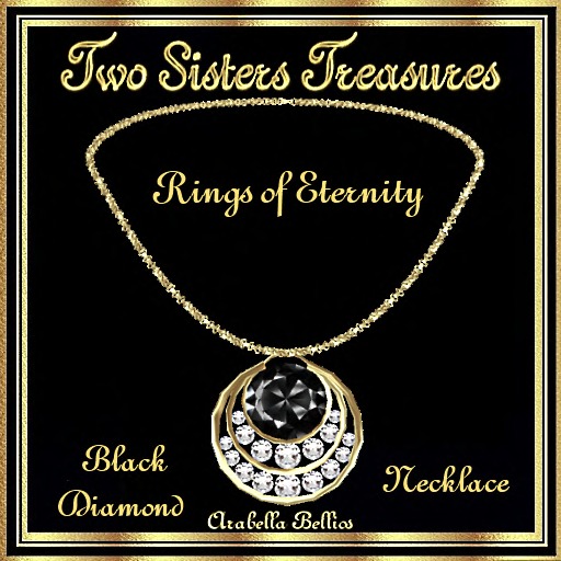 TST - RINGS OF ETERNITY BLACK DIAMOND NECKLACE YG