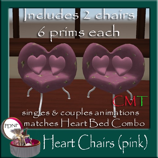 PDN: HEART CHAIRS PINK  BOX