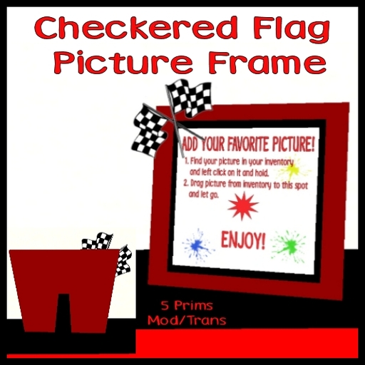 Pinkie's Checkered Flag Picture Frame