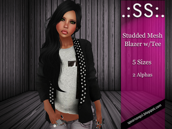 .:SS:. Studded Blazer W/Tee Grey Cross 