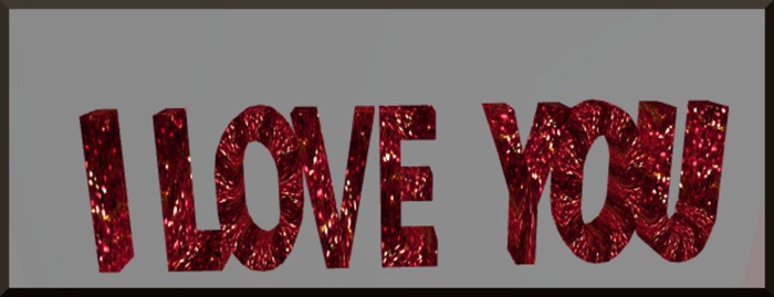 I LOVE YOU words (Dusty Rose)