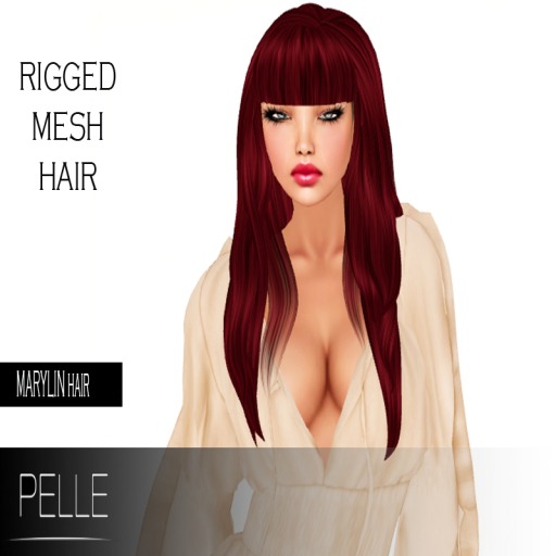 Pelle - MARYLIN RIGGED MESH HAIR RED