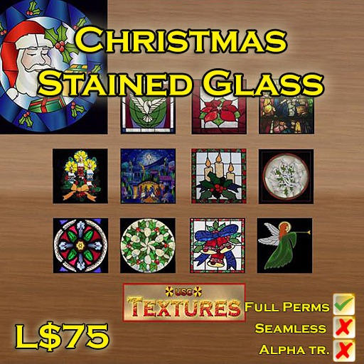 USC Textures - Christmas Stained Glass 