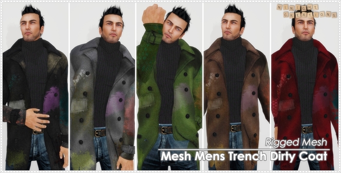 NN Mesh Mens Trench Dirty Coat FAT PACK