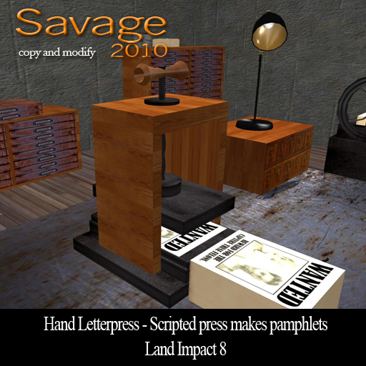 Old Fashioned Hand Letterpress - Animated