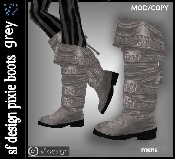 grey pixie boots