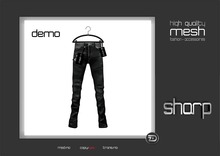 sharp by [ZD] - MESH - Leather Jeans