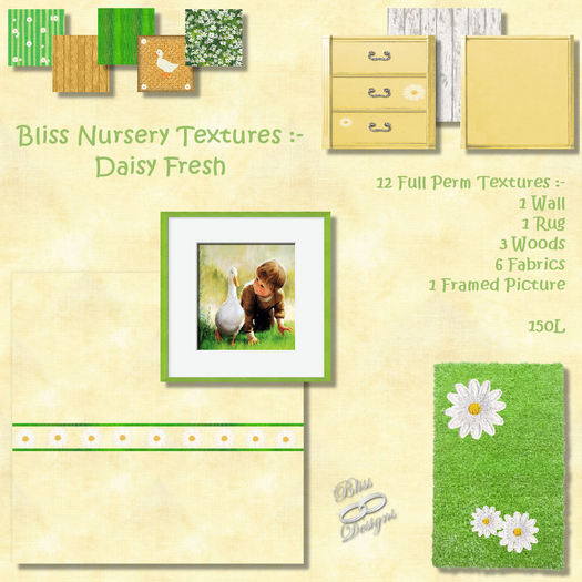 Bliss Nursery Textures - Daisy Fresh - Box