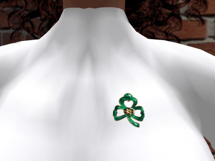 Green & Gold Clover Pin