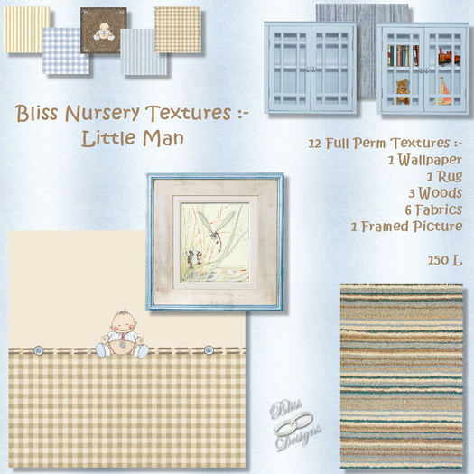 Bliss Nursery Textures - Little Man - Box