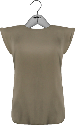 NYU - Button Back Shirt, Tan