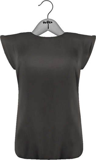 NYU - Button Back Shirt, Black