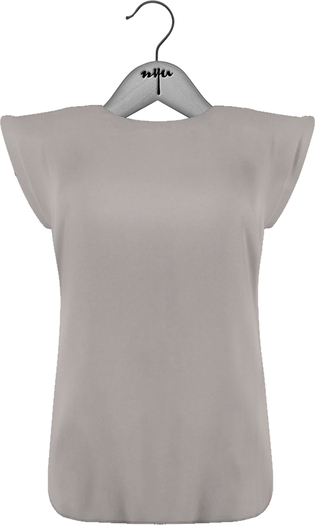 NYU - Button Back Shirt, Silver