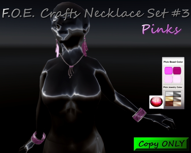 F.O.E. Crafts Necklace Set #3 Pinks
