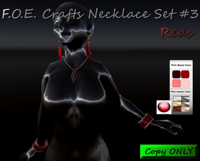 F.O.E. Crafts Necklace Set #3 Reds