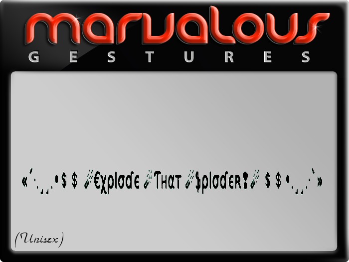 EXPLODE THAT SPLODER! GESTURE (unisex)