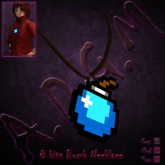 [ADGM]  Zelda Bomb Necklace - 8 bits