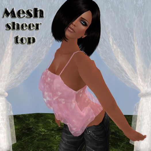 *IRI* Mesh Layered Top Pink 