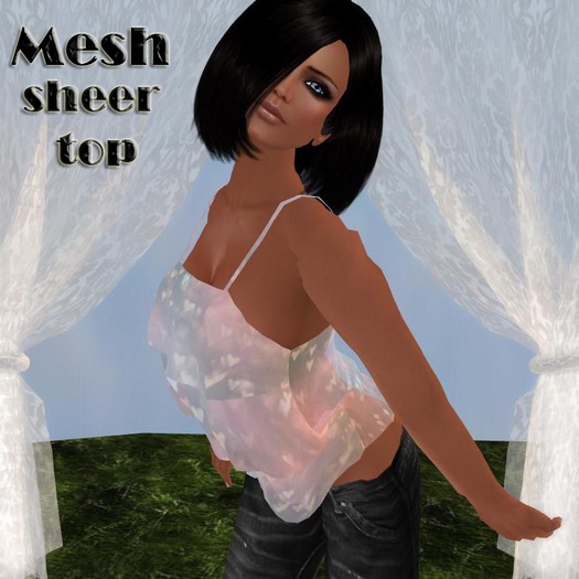*IRI* Mesh Layered Top Blue/Pink