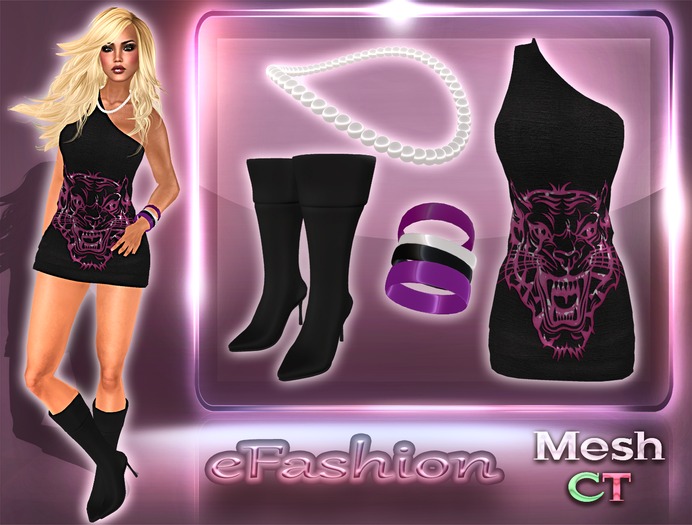 Pink Tiger Outfit MESH V Designs