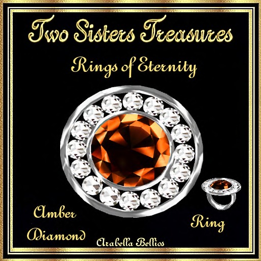 TST - RINGS OF ETERNITY AMBER DIAMOND RING SILVER