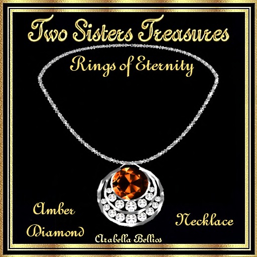 TST - RINGS OF ETERNITY AMBER DIAMOND NECKLACE SILVER