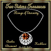 TST - RINGS OF ETERNITY AMBER DIAMOND NECKLACE SILVER