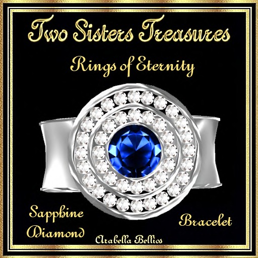 TST - RINGS OF ETERNITY SAPPHIRE DIAMOND BRACELET SILVER