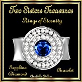 TST - RINGS OF ETERNITY SAPPHIRE DIAMOND BRACELET SILVER