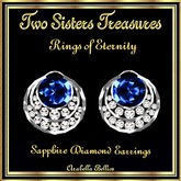 TST - RINGS OF ETERNITY SAPPHIRE DIAMOND EARRINGS SILVER