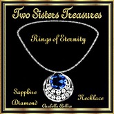 TST - RINGS OF ETERNITY SAPPHIRE DIAMOND NECKLACE SILVER